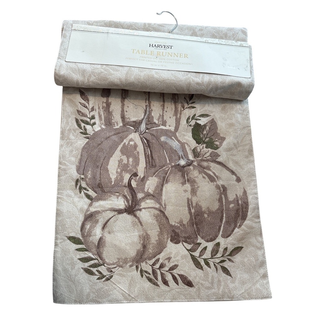 NEW Envogue Harvest Collection Fall table runner, Halloween, Thanksgiving